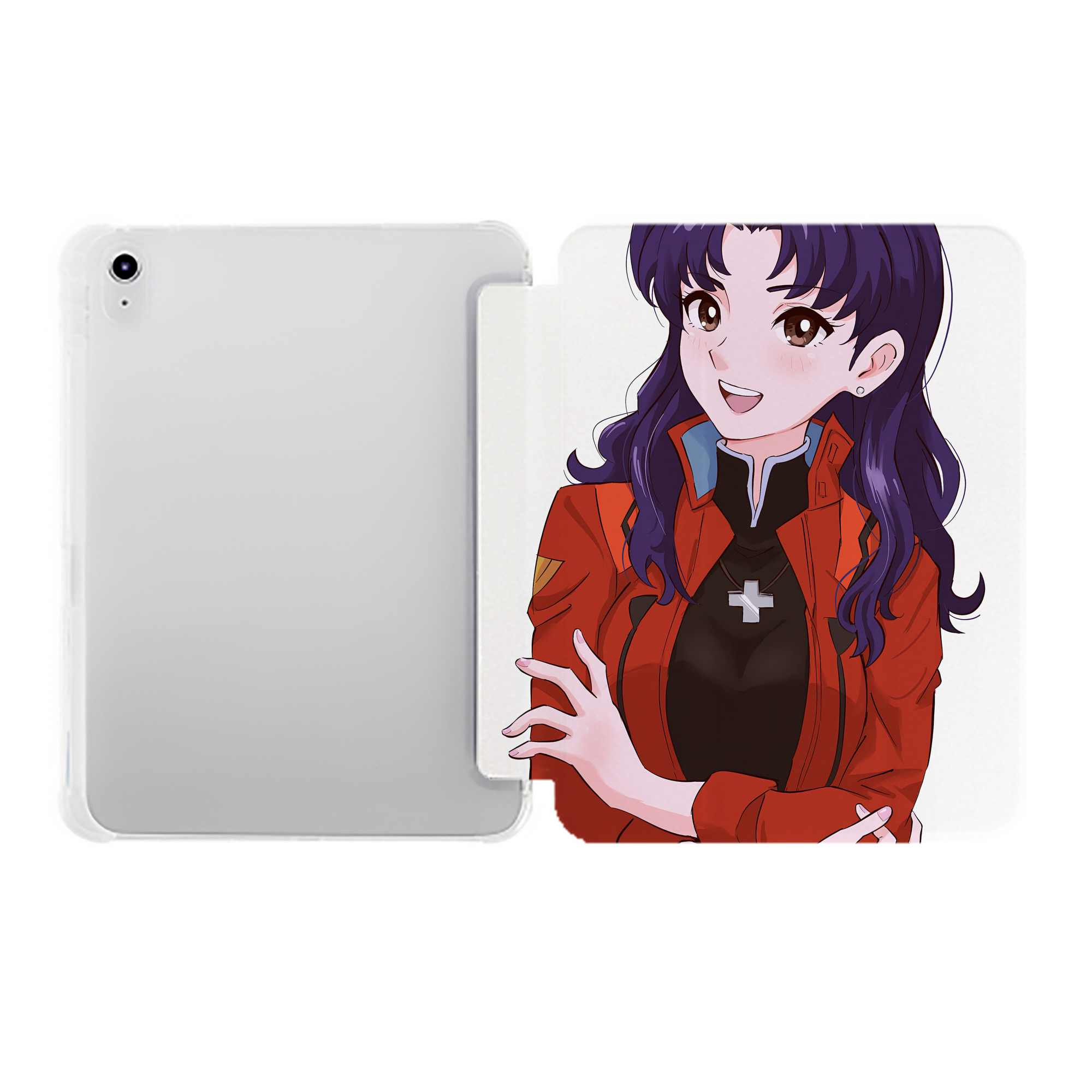 （画像用） EVA 新世紀エヴァンゲリオン IPad ケース ペン収納付き 三つ折りスタンド PUレザー×シリコン 対応機種9.5/10.5/10.9インチ